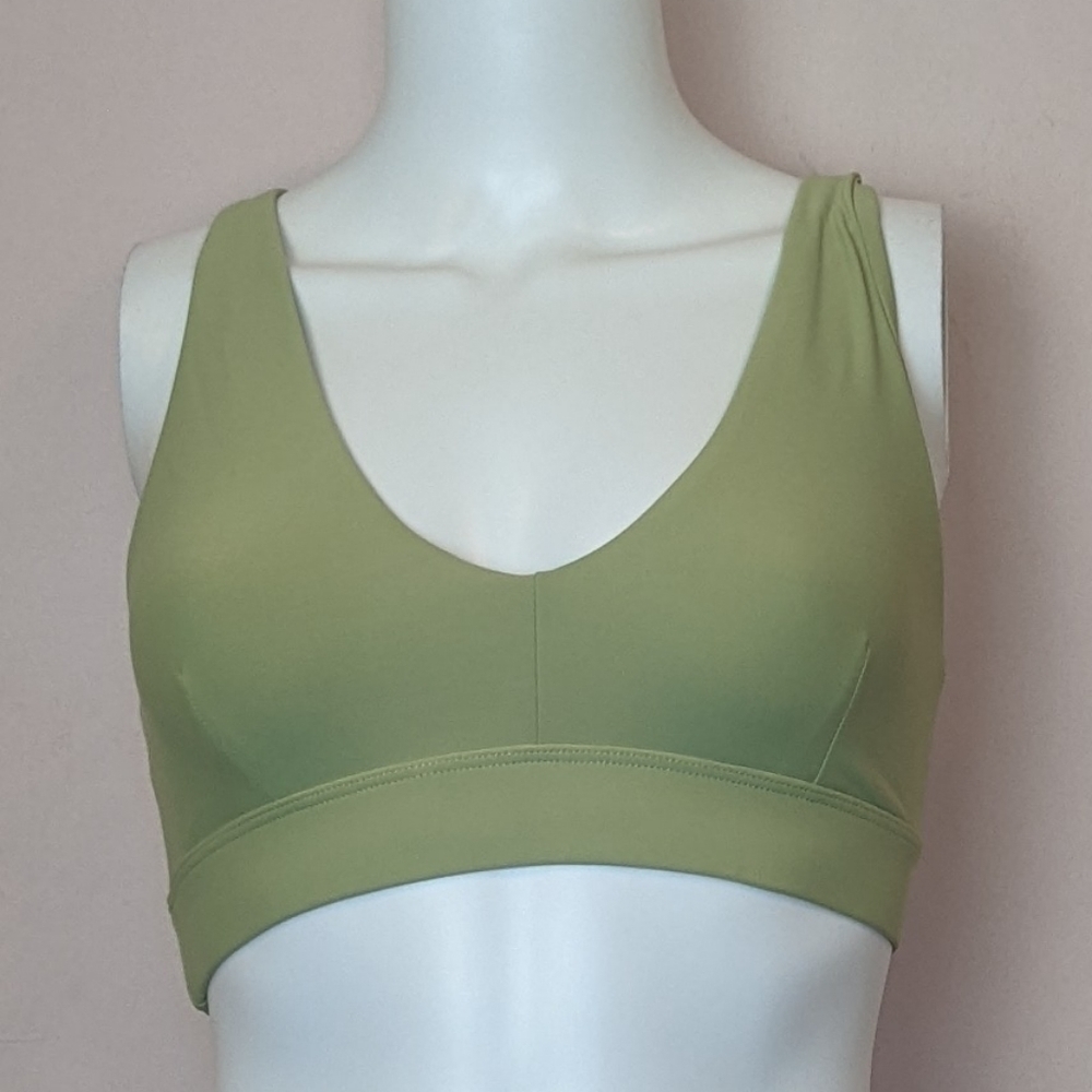 Skatie Sage Green Cross Strap Bikini Top size XS